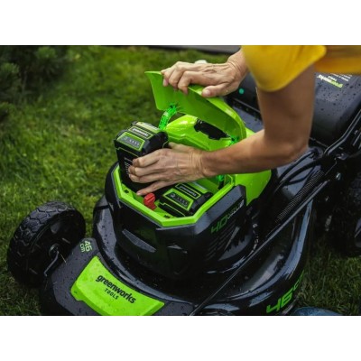 Газонокосилка аккумуляторная GREENWORKS GD40LM46SP, 46см, самоходная, без АКБ, без ЗУ [2506807]