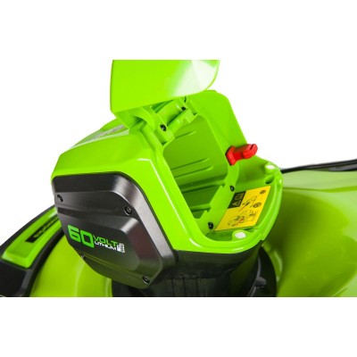 Газонокосилка аккумуляторная GREENWORKS GD60LM46HP, 46см, несамоходная, без АКБ, без ЗУ [2502807]
