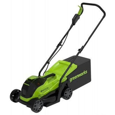 Газонокосилка аккумуляторная GREENWORKS GD24LM33K2, 33см, несамоходная, 2Ач, с ЗУ [2516107ua]