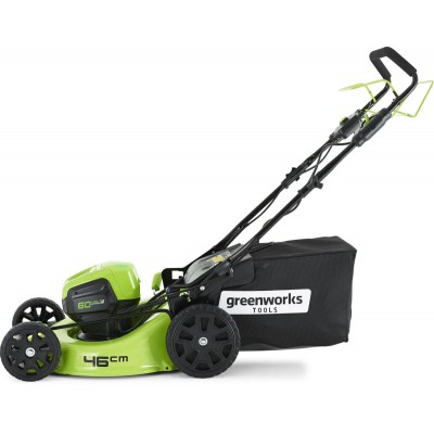 Газонокосилка аккумуляторная GREENWORKS GD60LM46SP, 46см, самоходная, без АКБ, без ЗУ [2502907]