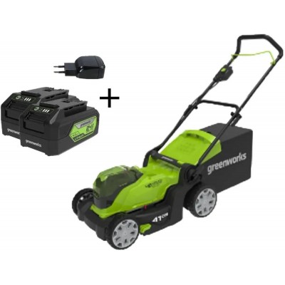 Газонокосилка аккумуляторная GREENWORKS G24X2LM41, 41см, 4Ач, с ЗУ [2512607ud]