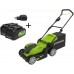 Газонокосилка аккумуляторная GREENWORKS G24X2LM41, 41см, 4Ач, с ЗУ [2512607ud]