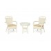 Комплект террасный Tetchair ANDREA (стол кофейный со стеклом + 2 кресла + подушки) ротанг, 64x67x92см / D60x55, TCH White (белый) 13337