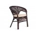 Комплект Tetchair 'PELANGI' 02/15 стол со стеклом + 4 кресла, с подушками, ротанг, кресло 65x65x77 см, стол 64x61 см, walnut (грецкий орех) 15198