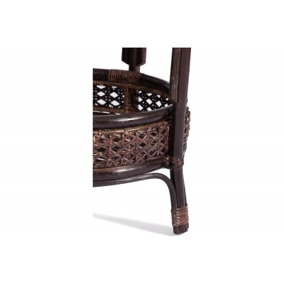 Комплект Tetchair 'PELANGI' 02/15 стол со стеклом + 4 кресла, с подушками, ротанг, кресло 65x65x77 см, стол 64x61 см, walnut (грецкий орех) 15198