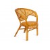 Комплект Tetchair PELANGI 02/15 стол со стеклом, 4 кресла без подушек, ротанг, мед 10084