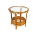 Комплект Tetchair PELANGI 02/15 стол со стеклом, 4 кресла без подушек, ротанг, мед 10084