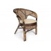 Комплект Tetchair PELANGI 02/15 стол со стеклом, 4 кресла без подушек, ротанг, грецкий орех 3597