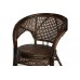 Террасный комплект Tetchair PELANGI стол со стеклом, 2 кресла, без подушек, ротанг 13344