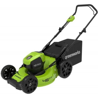 Газонокосилка аккумуляторная GREENWORKS GD40LM46HP, 46см, несамоходная, без АКБ, без ЗУ [2514407]