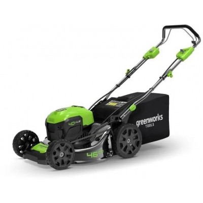 Газонокосилка аккумуляторная GREENWORKS GD40LM46SPK4, 46см, самоходная, 4Ач, с ЗУ [2506807ub]