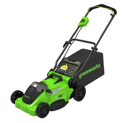 Газонокосилка аккумуляторная GREENWORKS GD40LM16XK4, 41см, несамоходная, 4Ач, с ЗУ [2517907ub]