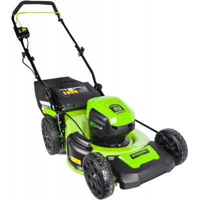 Газонокосилка аккумуляторная GREENWORKS GD60LM46HP, 46см, несамоходная, без АКБ, без ЗУ [2502807]