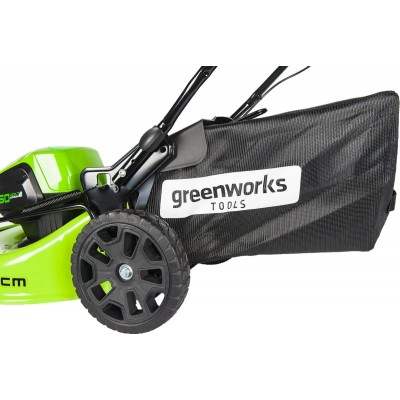 Газонокосилка аккумуляторная GREENWORKS GD60LM46HP, 46см, несамоходная, без АКБ, без ЗУ [2502807]