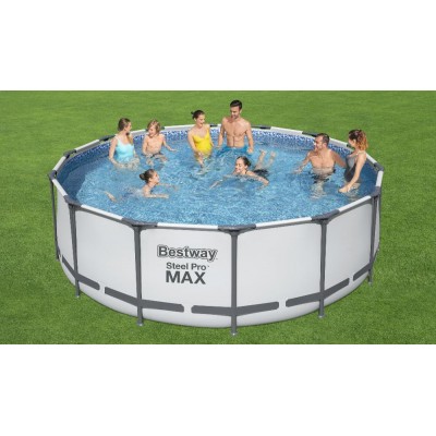 Bestway 5612X BW Каркасный бассейн Steel Pro Max 427х122см, 15232л, фил.-насос 3028л/ч, лестница, тент