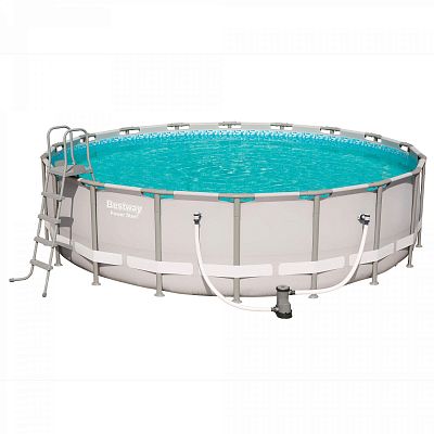 Bestway 56427 BW Каркасный бассейн 549х132см, 26000л, фил.-насос 5678л/ч, лестница, тент