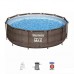Bestway 56709 BW Каркасный бассейн Steel Pro Max 366х100см Ротанг 9150л, фил.-насос 2006л/ч, лестница