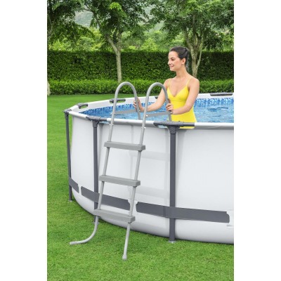 Bestway 56488 BW Каркасный бассейн Steel Pro Max 457х107см, 14970л, фил.-насос 3028л/ч, лестница, тент