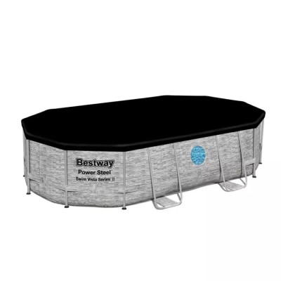 Bestway 56946 BW Каркасный бассейн 488х305х107см Ротанг 7250л, песч.фил.-нас. 3028л/ч, лестница, тент