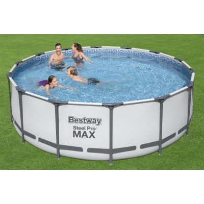 Bestway 5612X BW Каркасный бассейн Steel Pro Max 427х122см, 15232л, фил.-насос 3028л/ч, лестница, тент