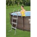 Bestway 56709 BW Каркасный бассейн Steel Pro Max 366х100см Ротанг 9150л, фил.-насос 2006л/ч, лестница