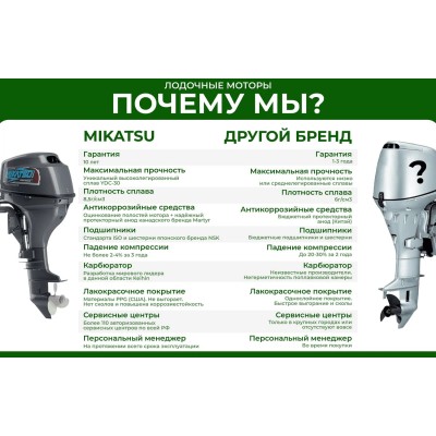 2х-тактный лодочный мотор MIKATSU M9.9FHS