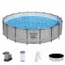 Bestway 5618Y BW Каркасный бассейн Steel Pro MAX 549х122см, 23062л, фил.-насос 5678л/ч, лестница, тент