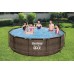 Bestway 56709 BW Каркасный бассейн Steel Pro Max 366х100см Ротанг 9150л, фил.-насос 2006л/ч, лестница
