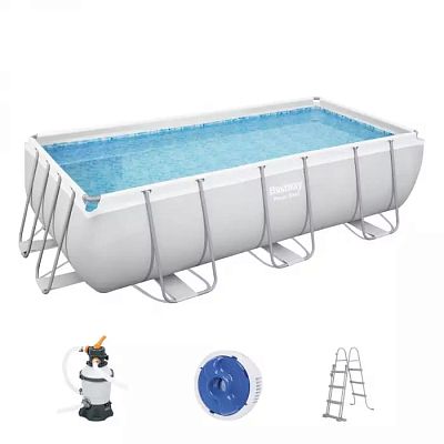 Bestway 56442 BW Каркасный бассейн Power Steel 404х201х100см, 6478л, песч.фил.-нас. 2006л/ч, лестница
