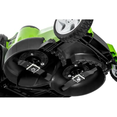 Газонокосилка аккумуляторная GREENWORKS G40LM49DBK4, 49см, несамоходная, 4Ач, с ЗУ [2500207vb]