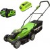 Газонокосилка аккумуляторная GREENWORKS G40LM35K2, 35см, несамоходная, 2Ач, с 1 АКБ, с ЗУ [2501907ua]