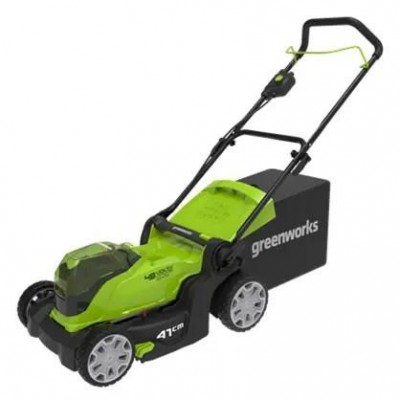 Газонокосилка аккумуляторная GREENWORKS G24X2LM41, 41см, несамоходная, без АКБ, без ЗУ [2512607]