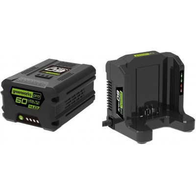 Газонокосилка аккумуляторная GREENWORKS GD60LM46HPK4, 46см, несамоходная, 4Ач, с 1 АКБ, с ЗУ [2502807ub]