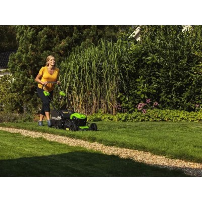 Газонокосилка аккумуляторная GREENWORKS GD40LM46SP, 46см, самоходная, без АКБ, без ЗУ [2506807]
